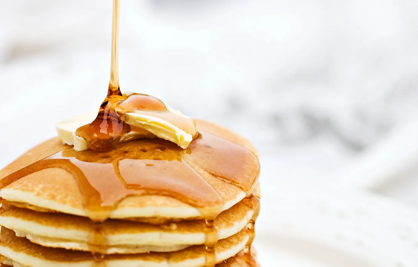 Photo wallpaper oil, food, honey, pancakes, carnival