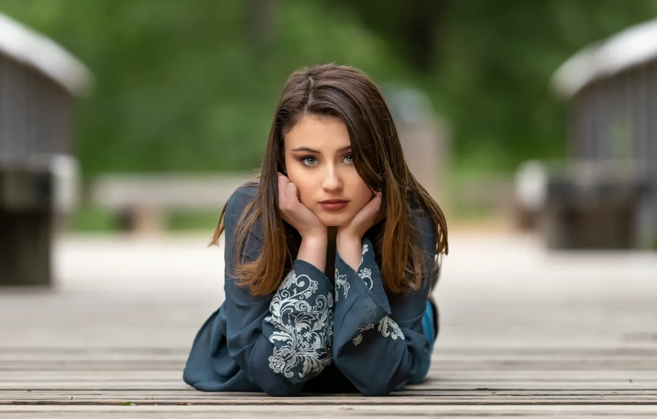Photo wallpaper look, girl, portrait