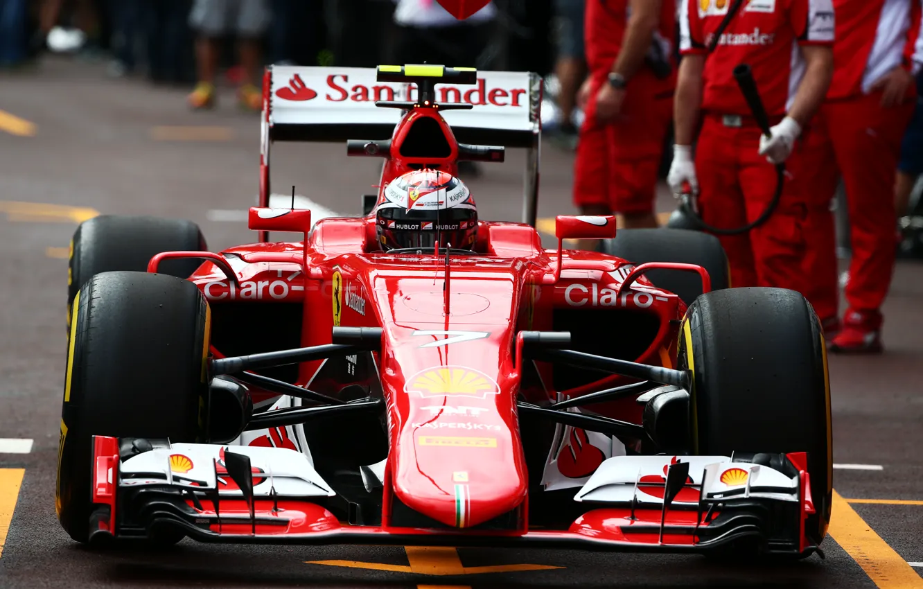 Photo wallpaper Ferrari, Formula 1, Monte Carlo, kimi raikkonen also, SF15T