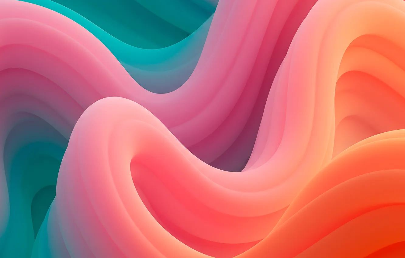 Photo wallpaper wave, abstraction, waves, bright colors, abstraction, bright colors