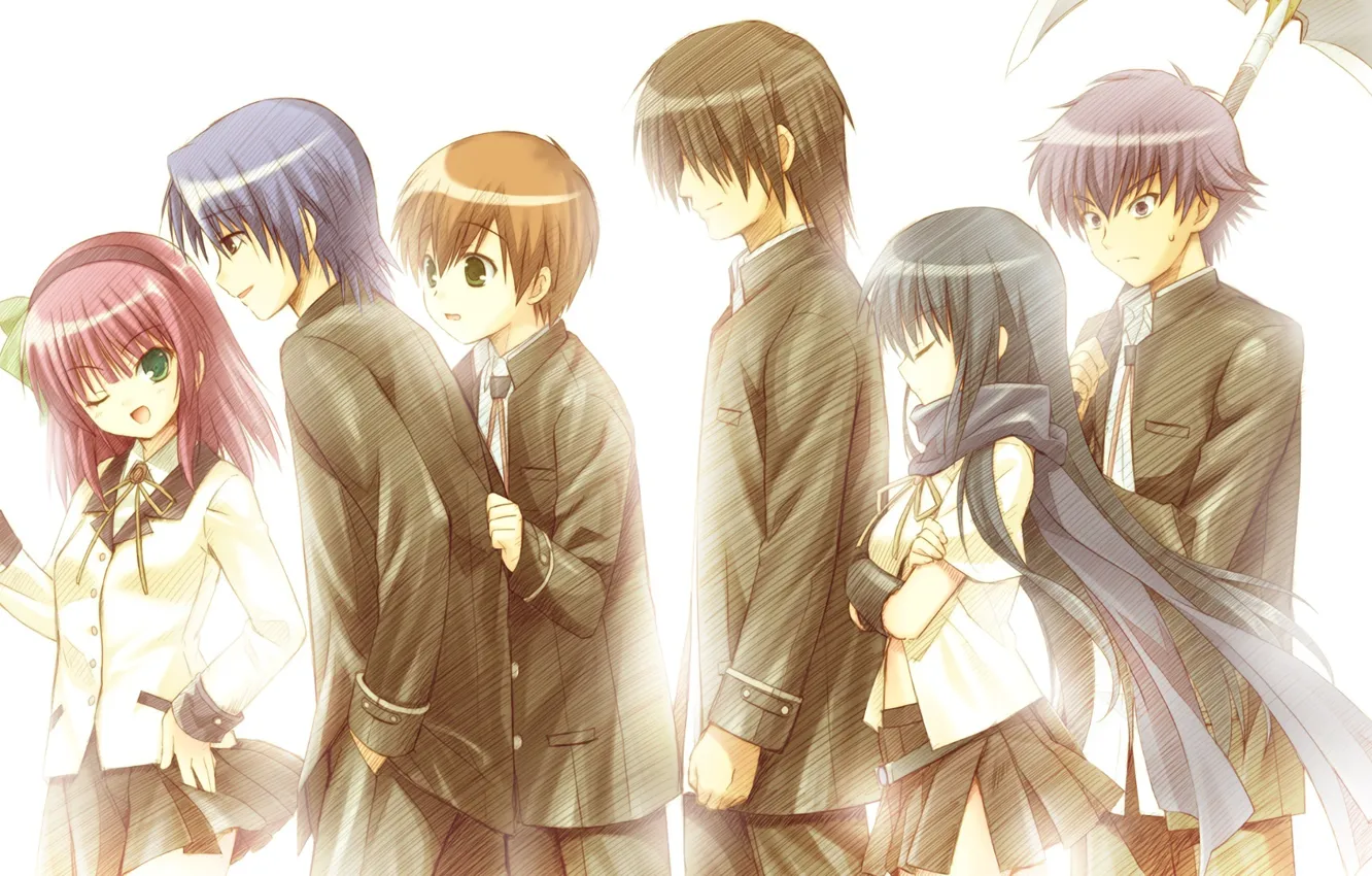 Photo wallpaper girls, anime, art, characters, boys, Angel Beats!