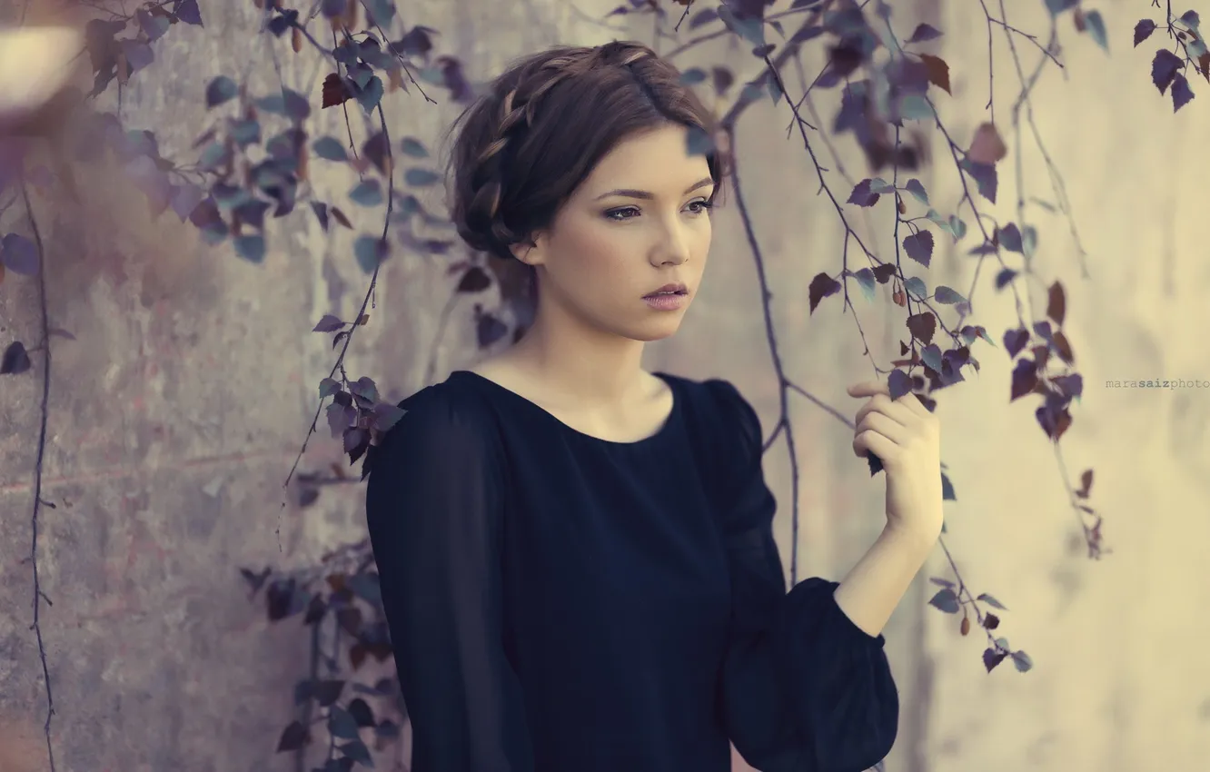 Photo wallpaper look, girl, pose