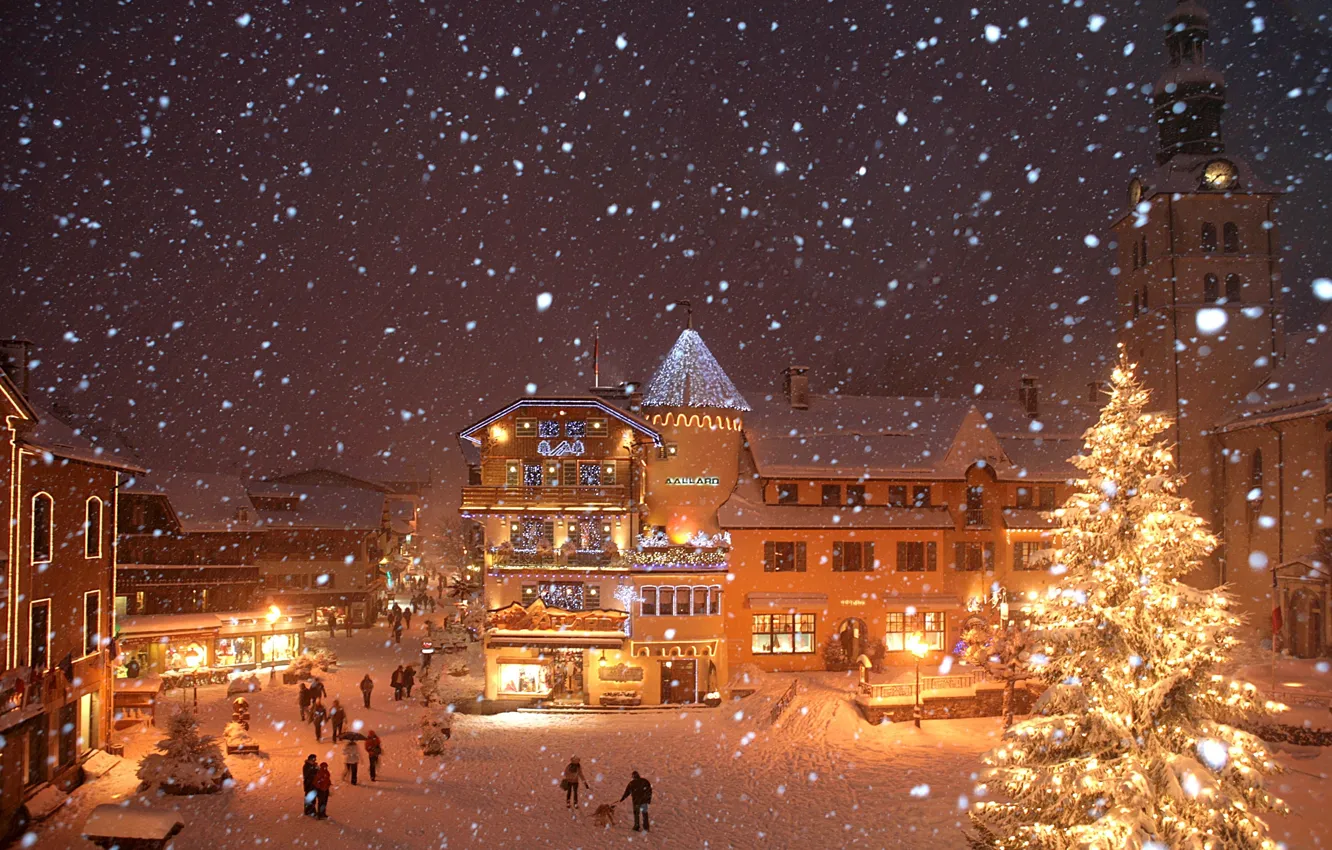 Photo wallpaper France, France, Ski Resort, ski resort, Megeve, Megeve