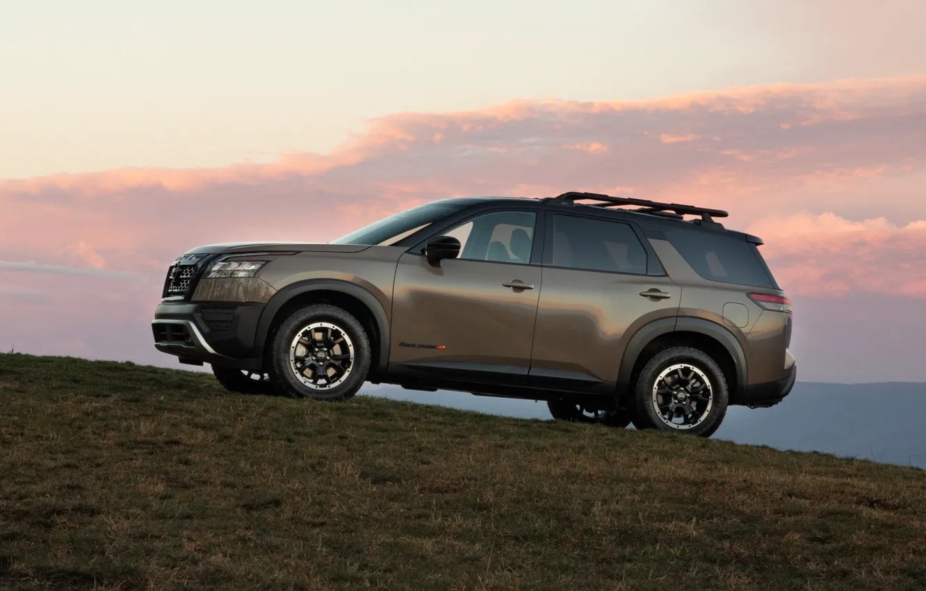 Photo wallpaper the sky, slope, Rock Creek, Nissan Pathfinder