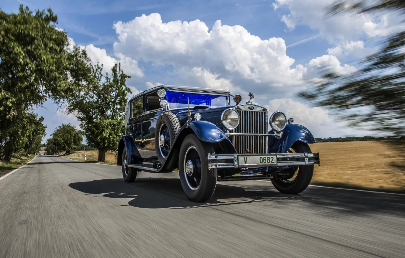 Photo wallpaper road, 1932, Skoda, Skoda, 860 Cabriolet