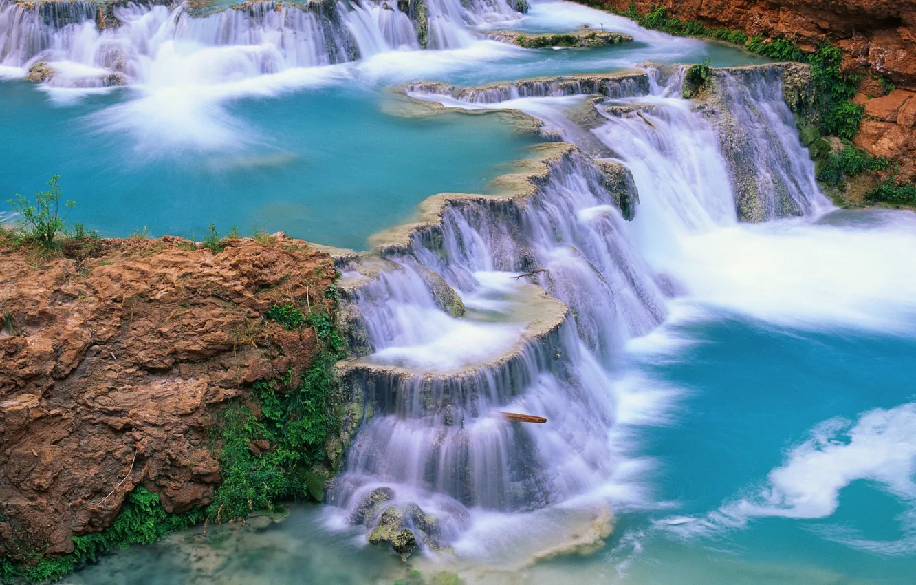 Photo wallpaper water, river, waterfall