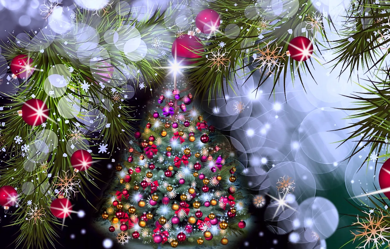 Photo wallpaper holiday, new year, attribute