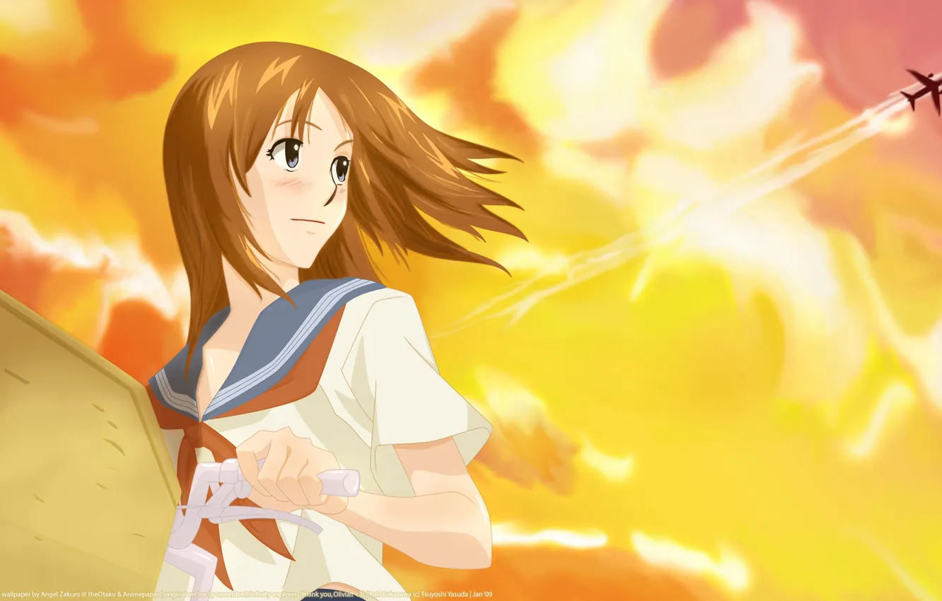 Photo wallpaper the sky, girl, anime