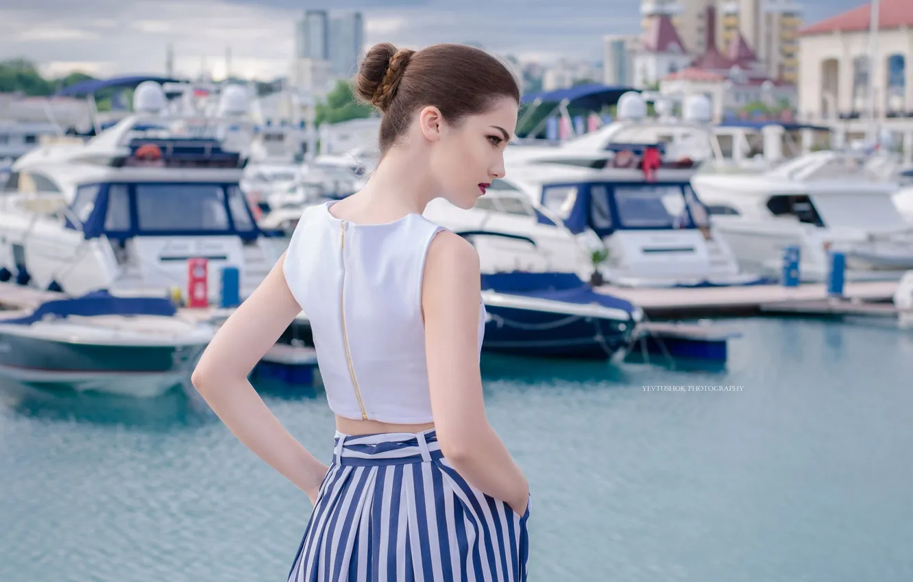 Photo wallpaper girl, sexy, Wallpaper, sweetheart, model, bright, skirt, portrait