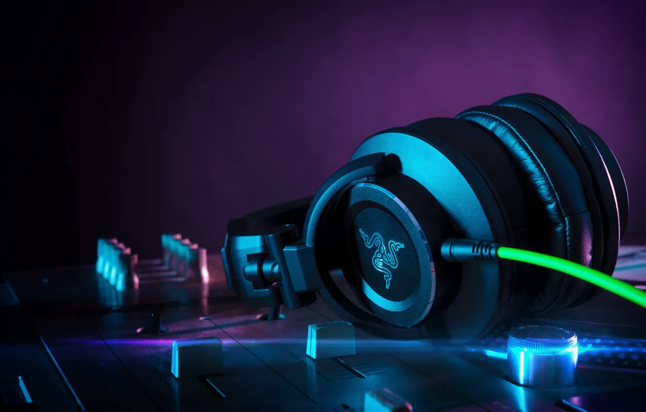 Photo wallpaper headphones, hi-tech, DJ Headphones, Razer Adaro