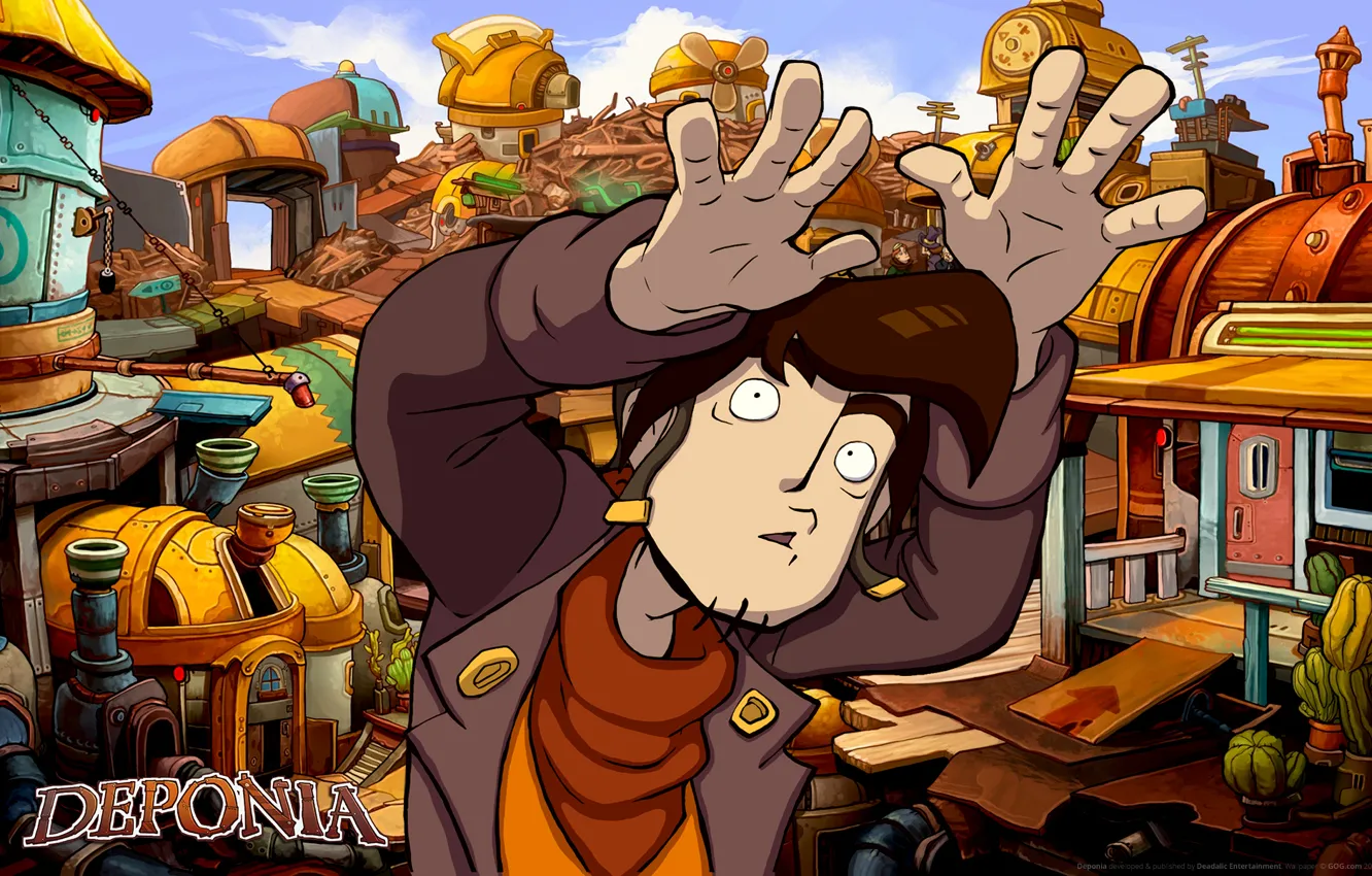 Photo wallpaper fear, deponia, Rufus, Deponia, fear
