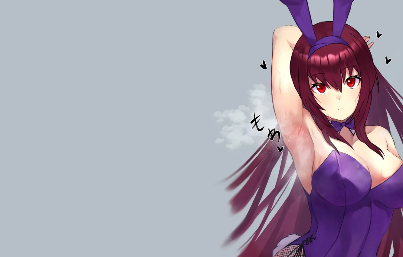 Photo wallpaper girl, hot, sexy, boobs, anime, pretty, purple, babe