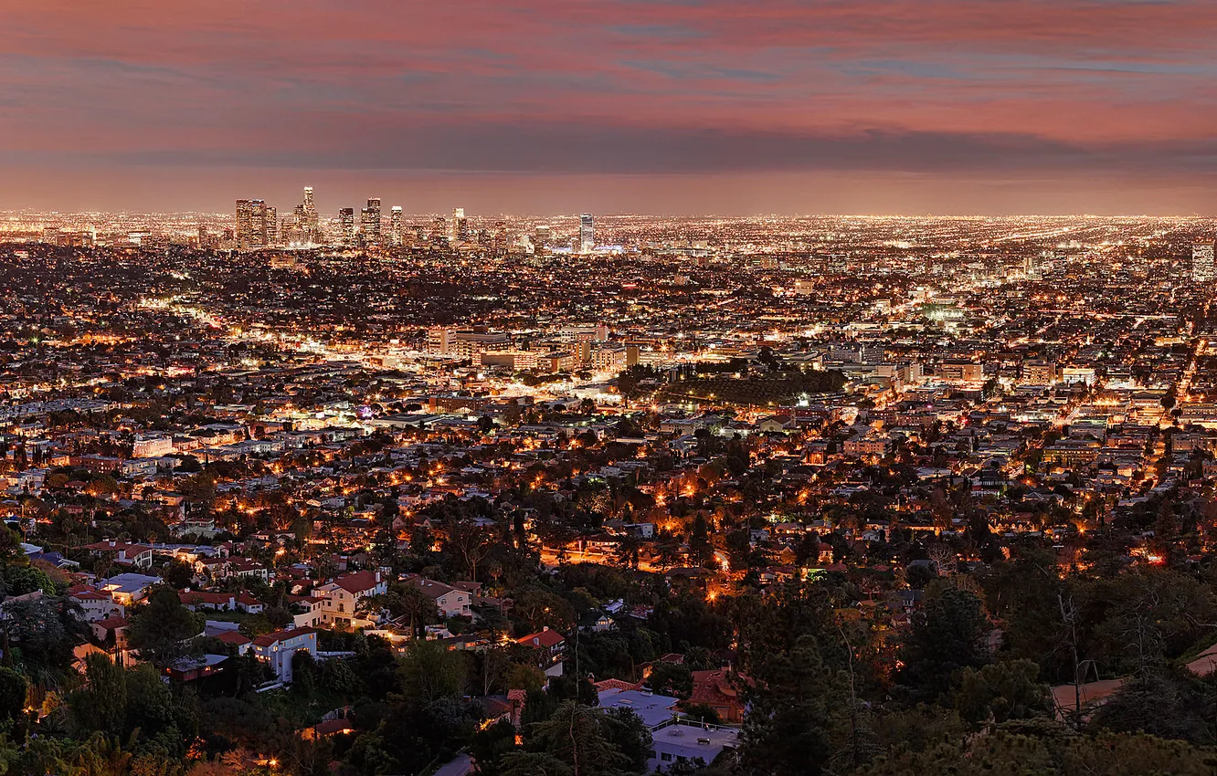 Photo wallpaper city, the city, USA, Los Angeles, California