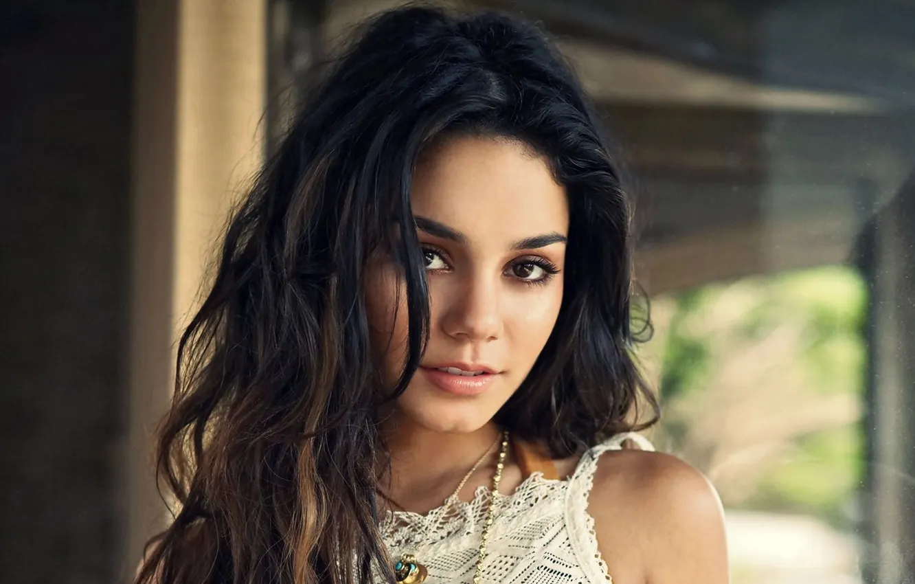 Photo wallpaper look, face, hair, portrait, actress, brunette, Vanessa Anne Hudgens, Vanessa Hudgens