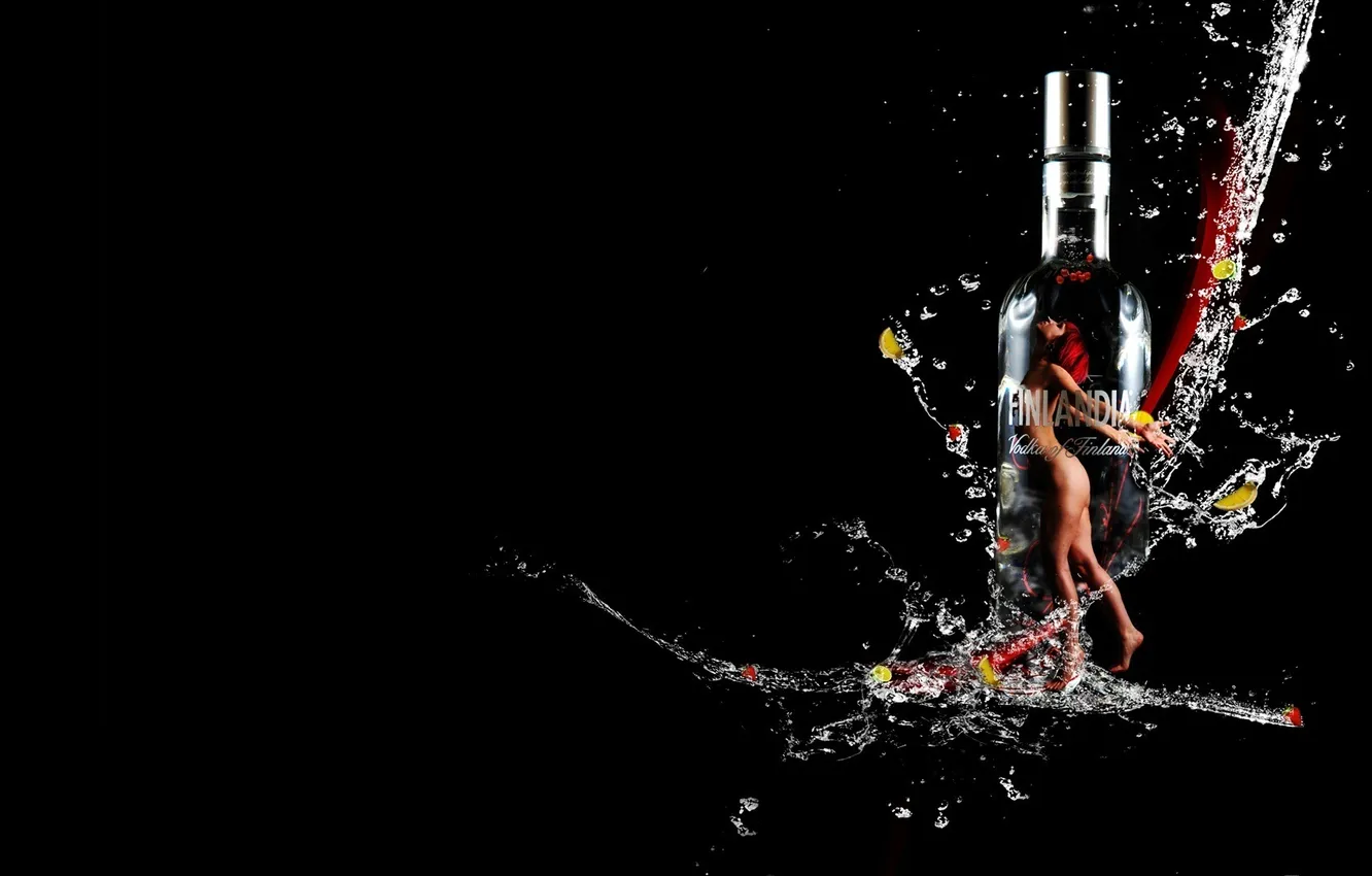 Photo wallpaper dark, vodka, brand, Finland