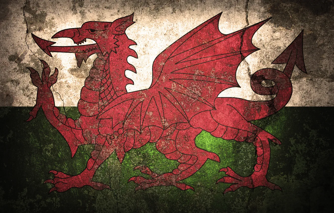 Photo wallpaper flag, flag, Welsh