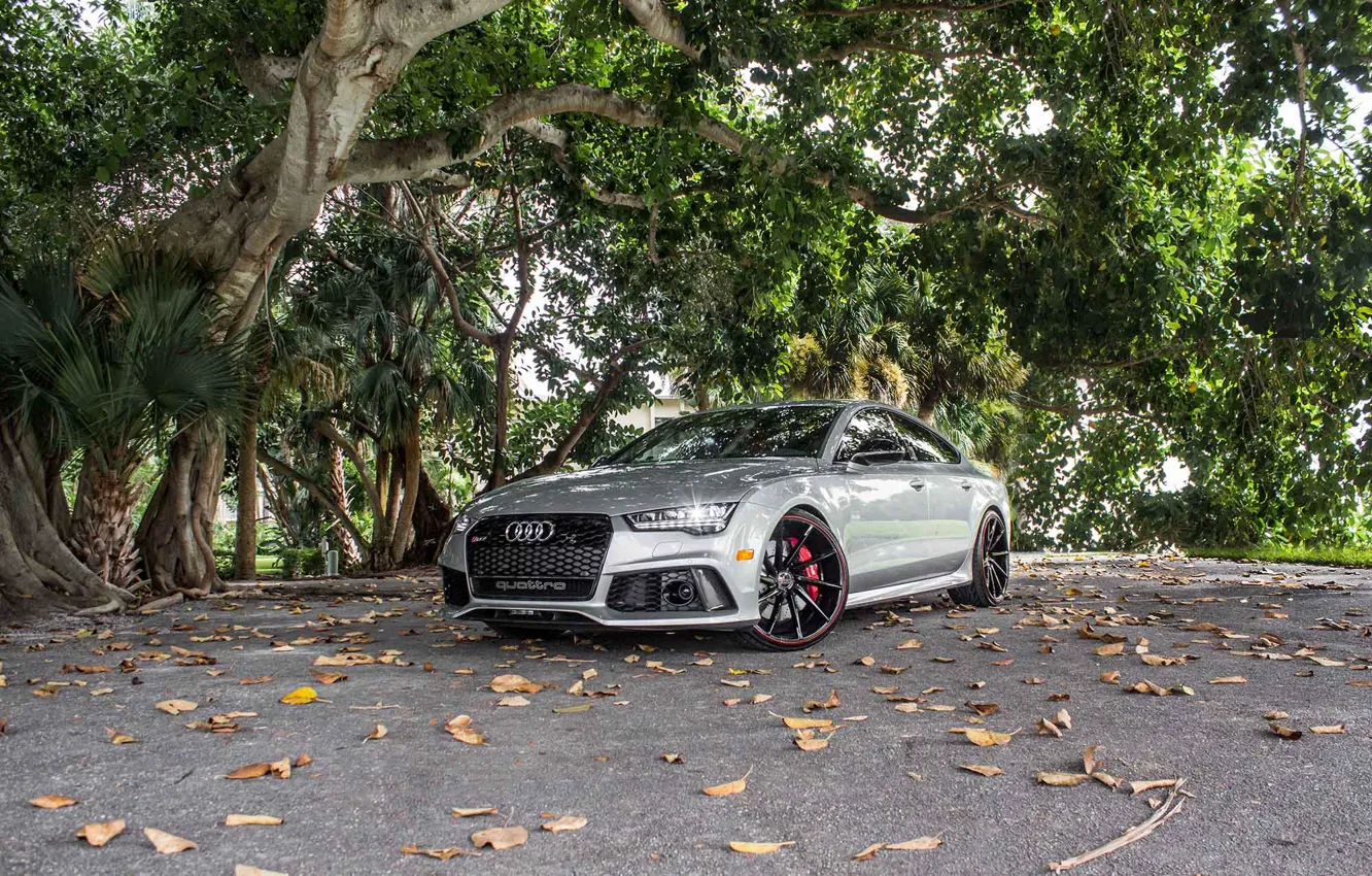 Photo wallpaper Audi, Custom, CVT, Vossen, Wheels, RS7, Painted