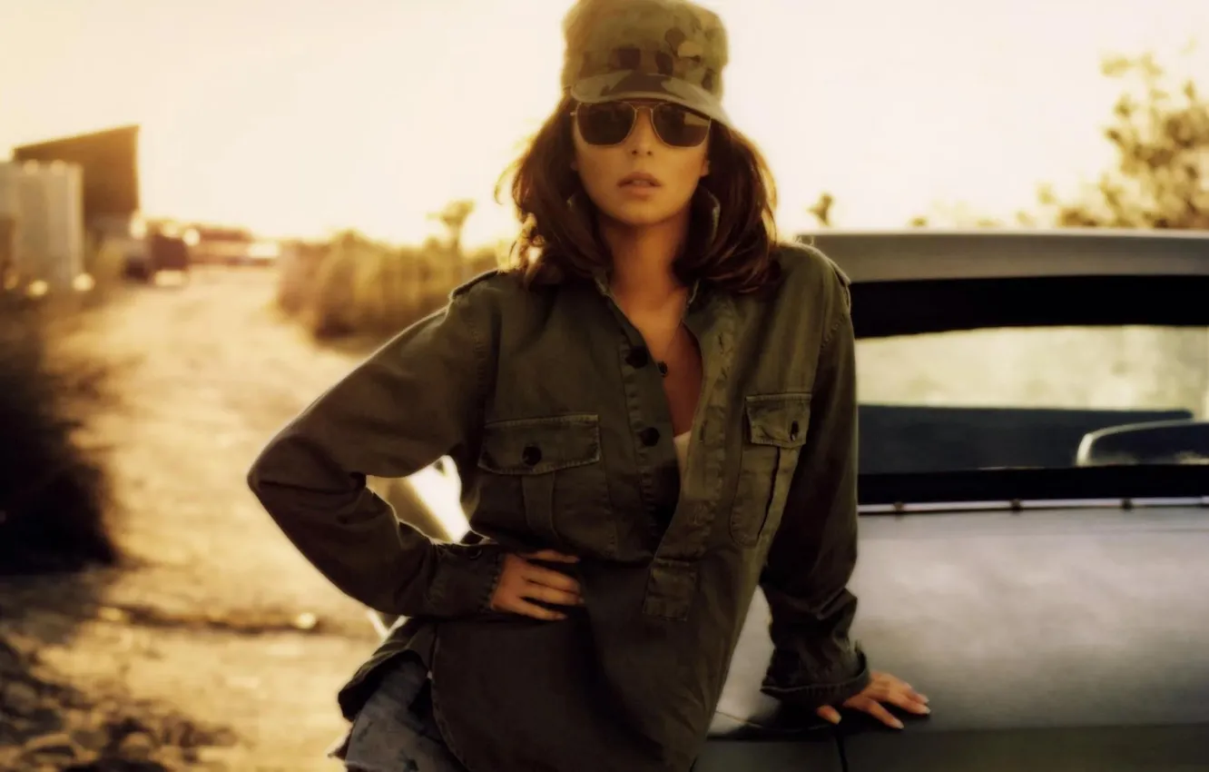 Photo wallpaper girl, sexy, woman, beautiful, model, sweet, sunglasses, adorable