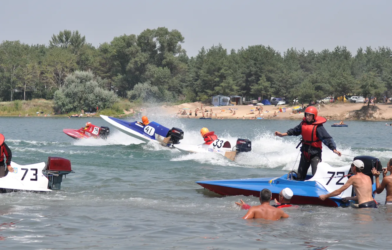 Photo wallpaper race, boat, speed