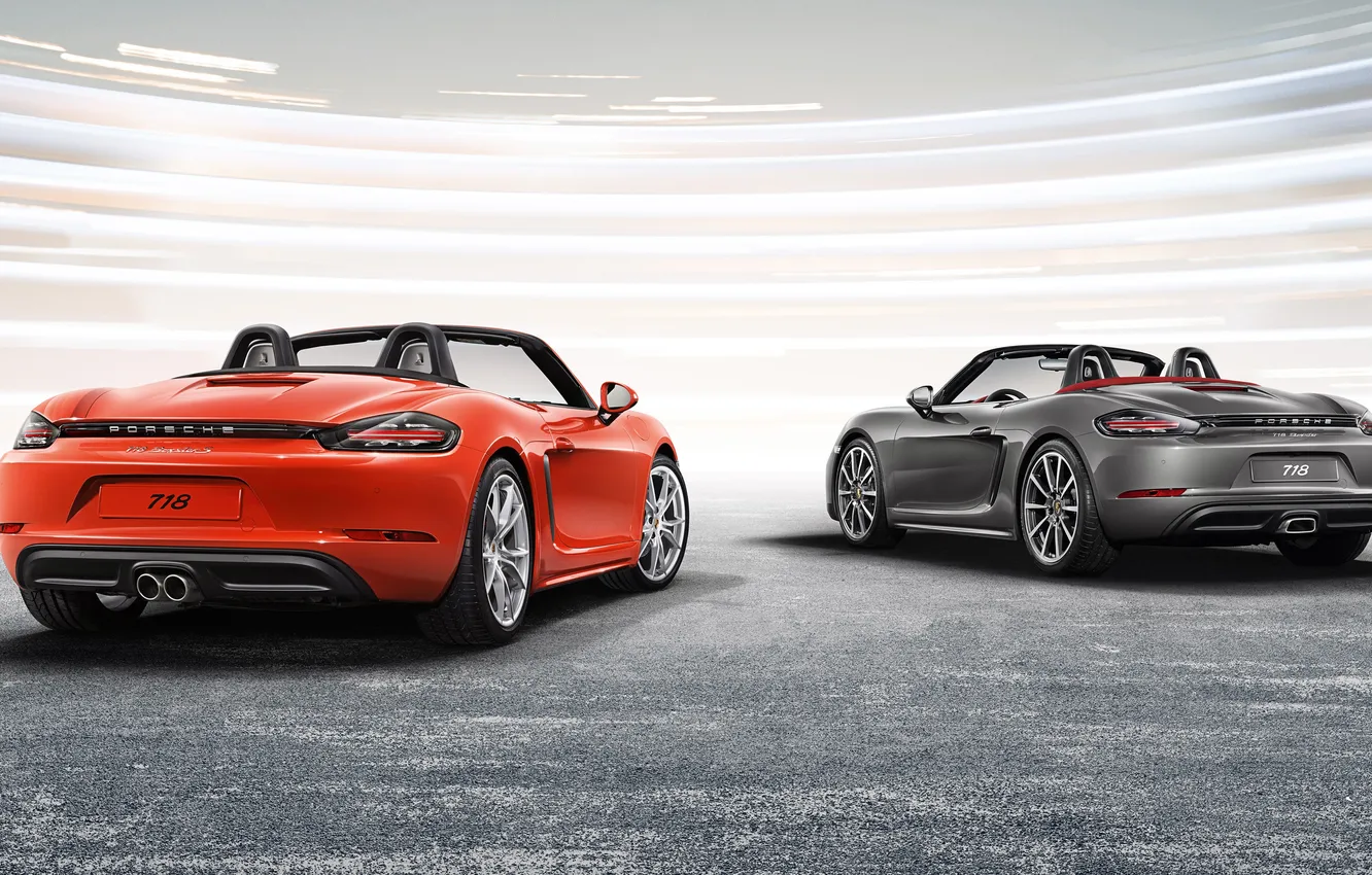 Photo wallpaper Porsche, Roadster, Porsche, Boxster, bokster, 718