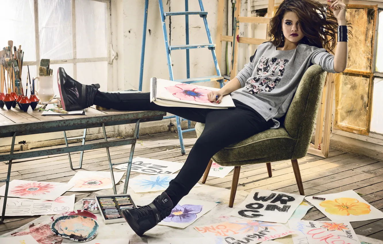 Photo wallpaper girl, model, actress, brunette, Selena Gomez