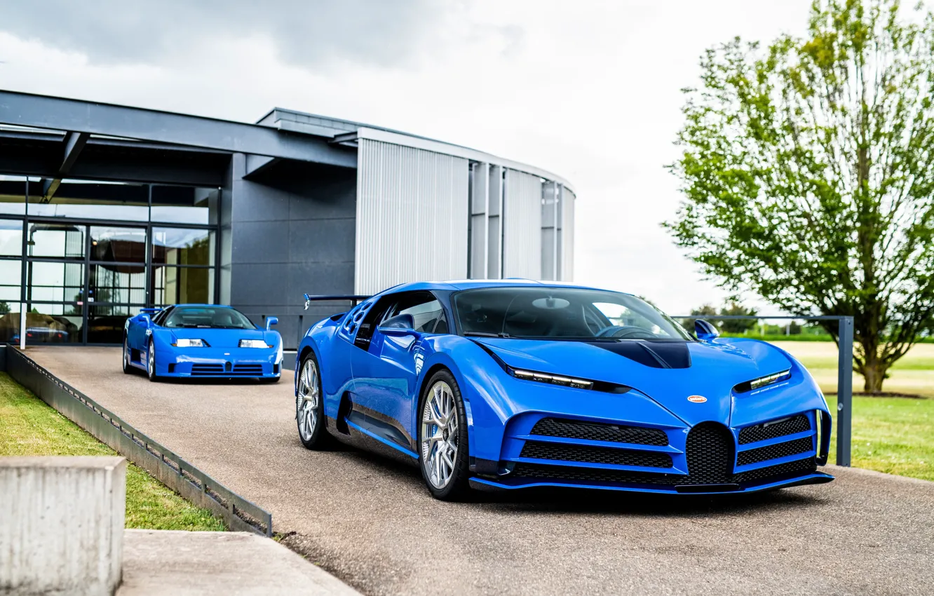 Photo wallpaper Bugatti, cars, blue, Bugatti EB110 GT, EB 110, One hundred and ten, Bugatti Centodieci