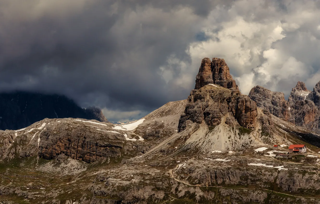 Photo wallpaper mountains, Italy, The Dolomites
