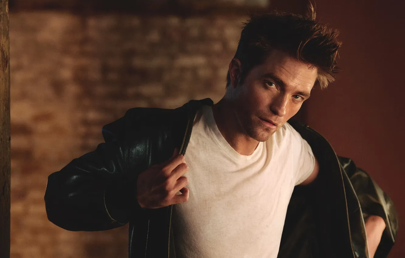 Photo wallpaper look, pose, jacket, actor, Robert Pattinson, musician, Robert Pattinson, model