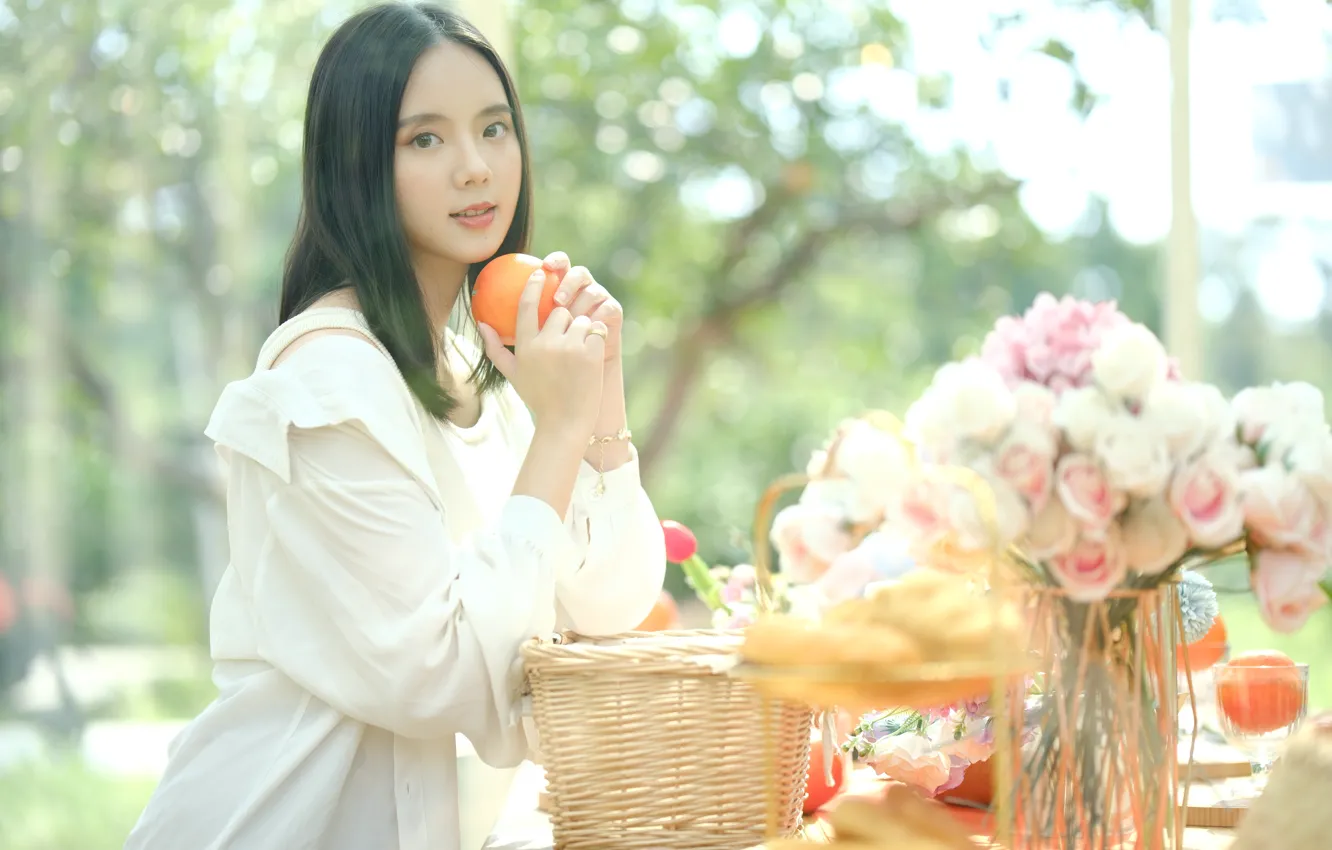 Photo wallpaper China, girl, sexy, girls, woman, model, asian, cute