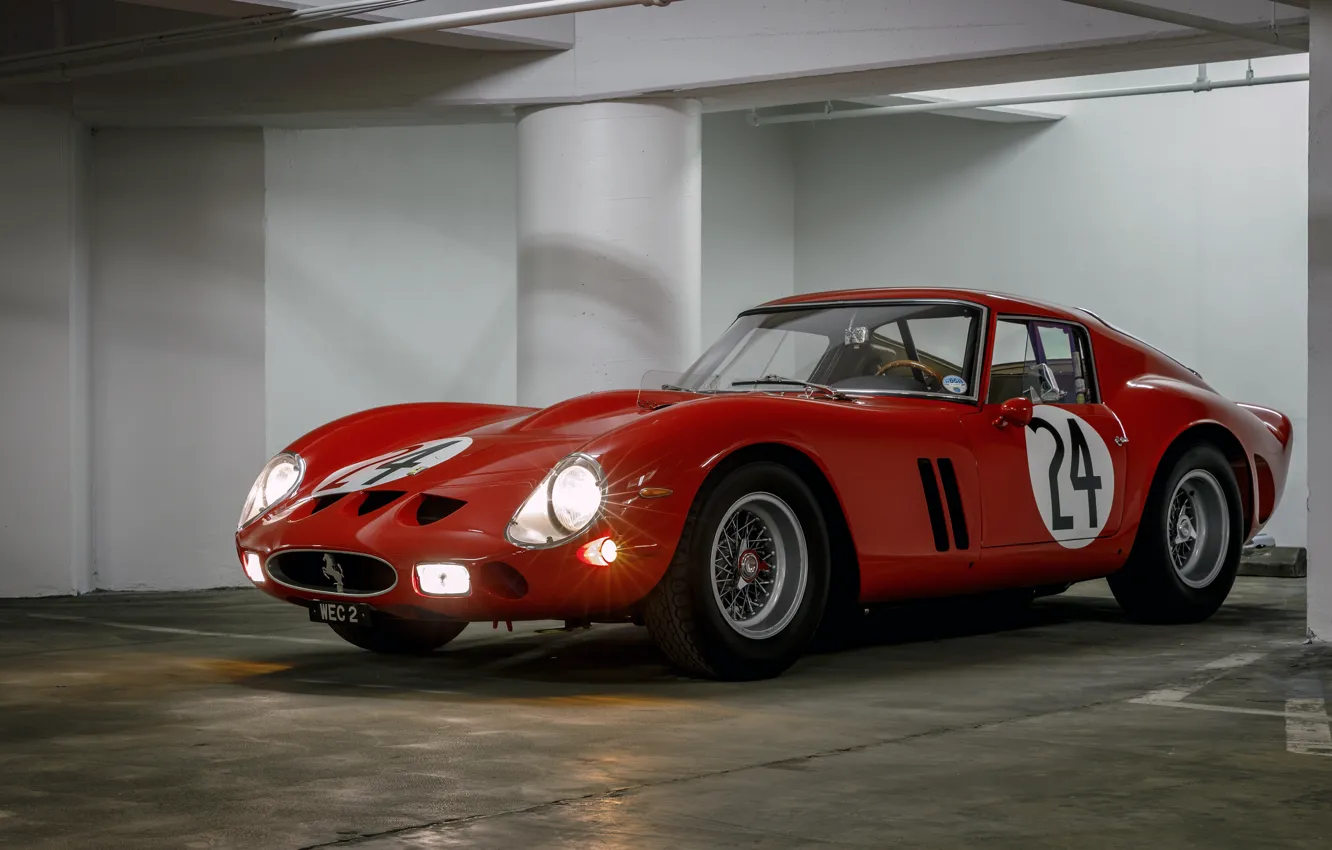 Photo wallpaper Lights, Classic, 1963, Classic car, 250, Ferrari 250 GTO, Gran Turismo, 250 GTO