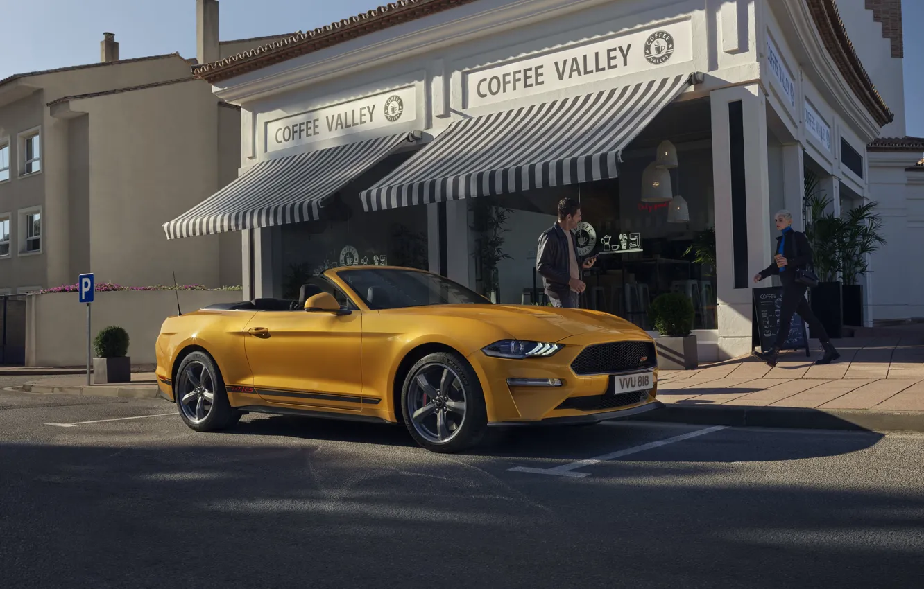 Photo wallpaper Mustang, Ford, muscle car, California Special, Ford Mustang GT/CS Convertible
