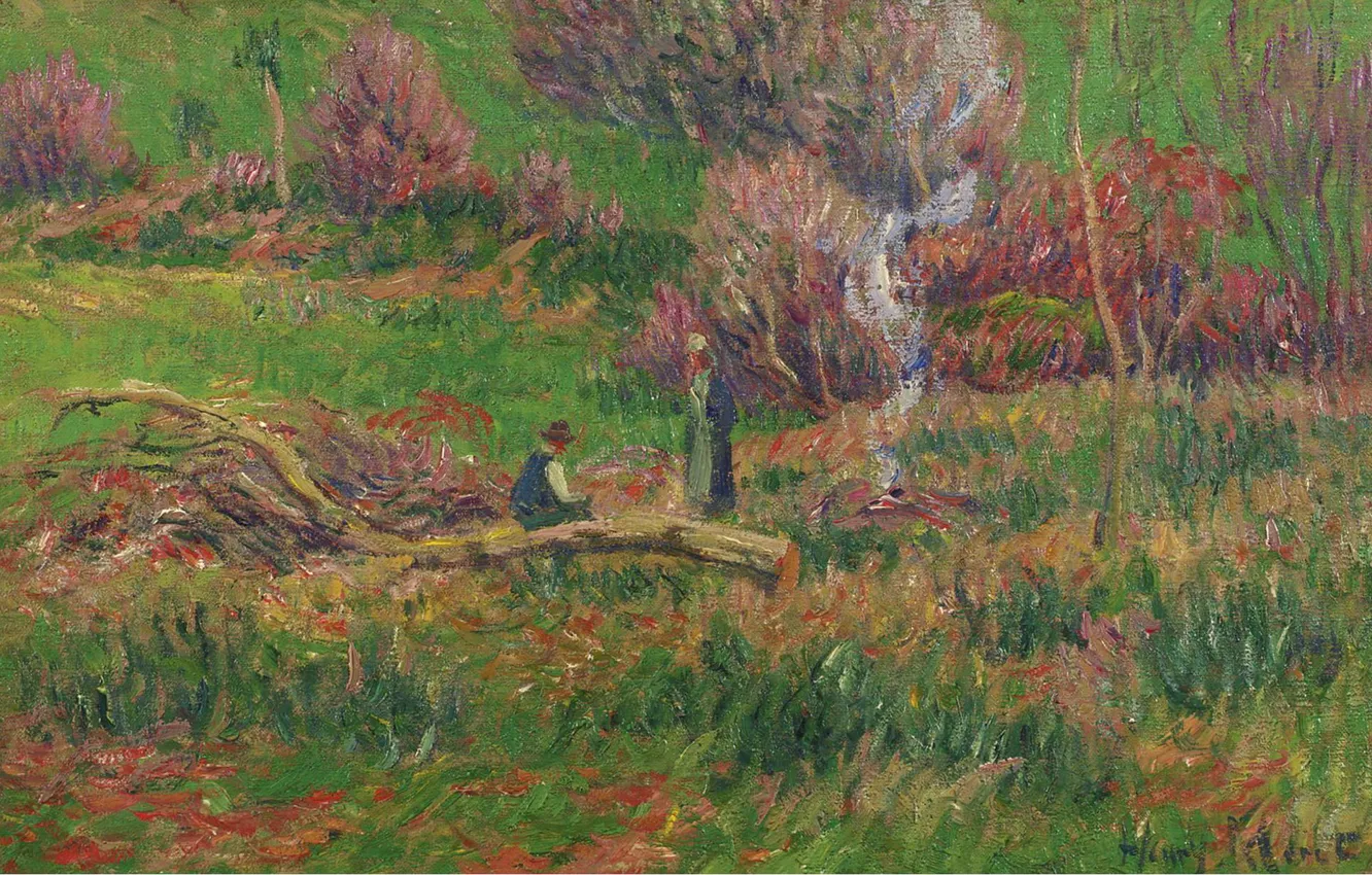 Photo wallpaper landscape, picture, loggers, Henri Sea, Henry Moret