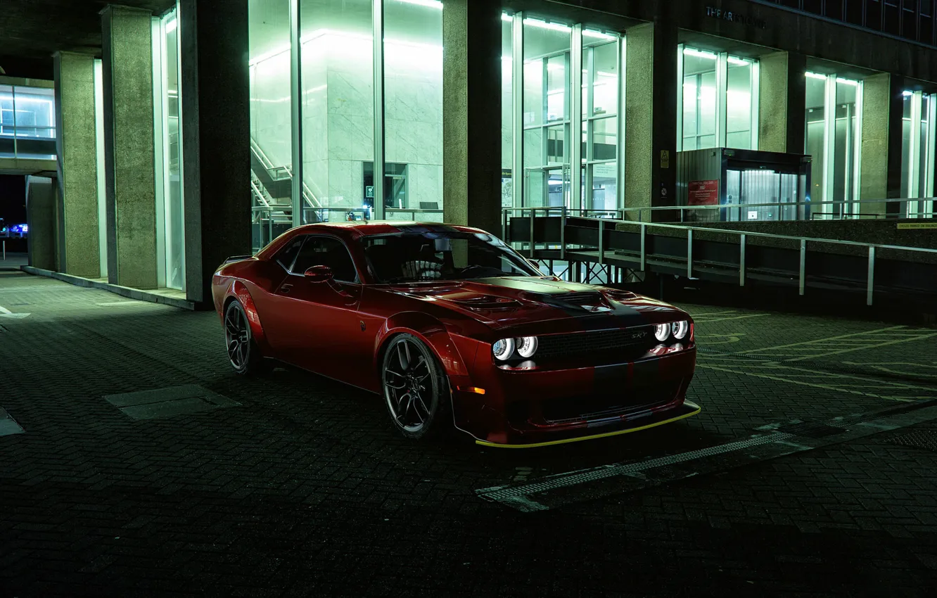 Photo wallpaper car, machine, rendering, Dodge, Challenger, sports car, render, Nancorocks