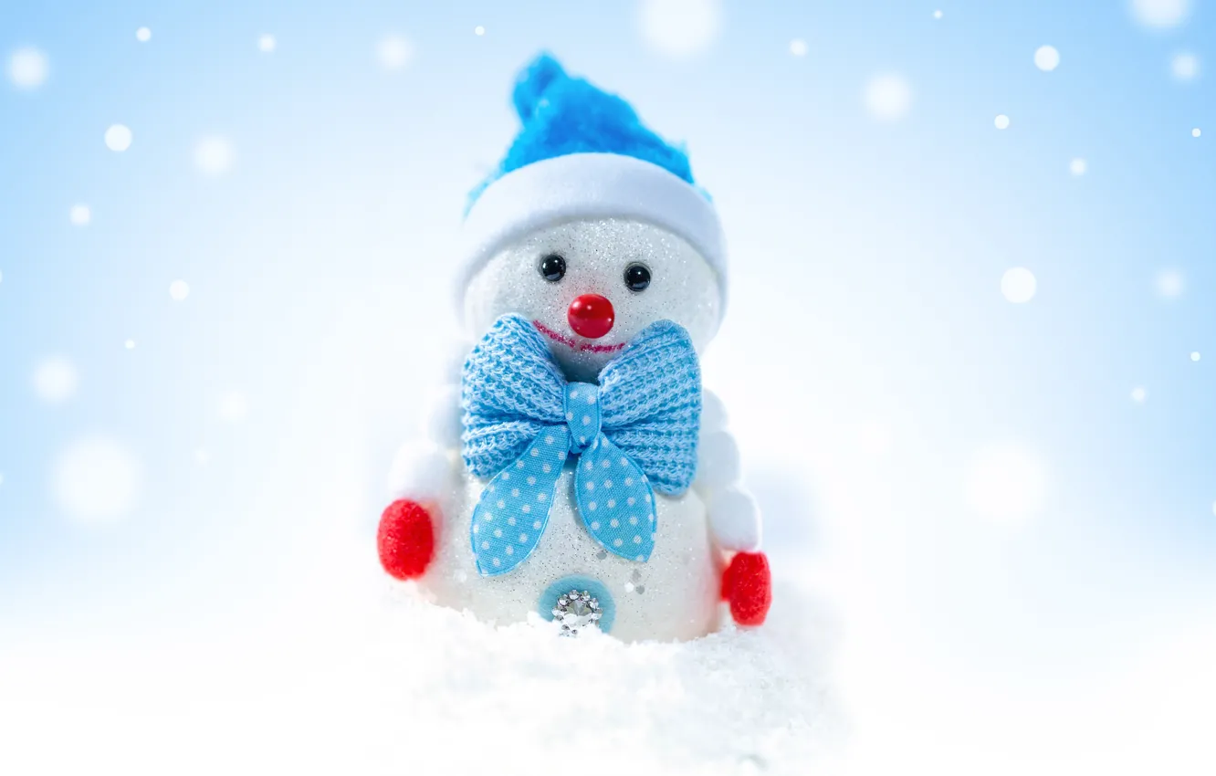 Photo wallpaper winter, holiday, toy, Christmas, snowman