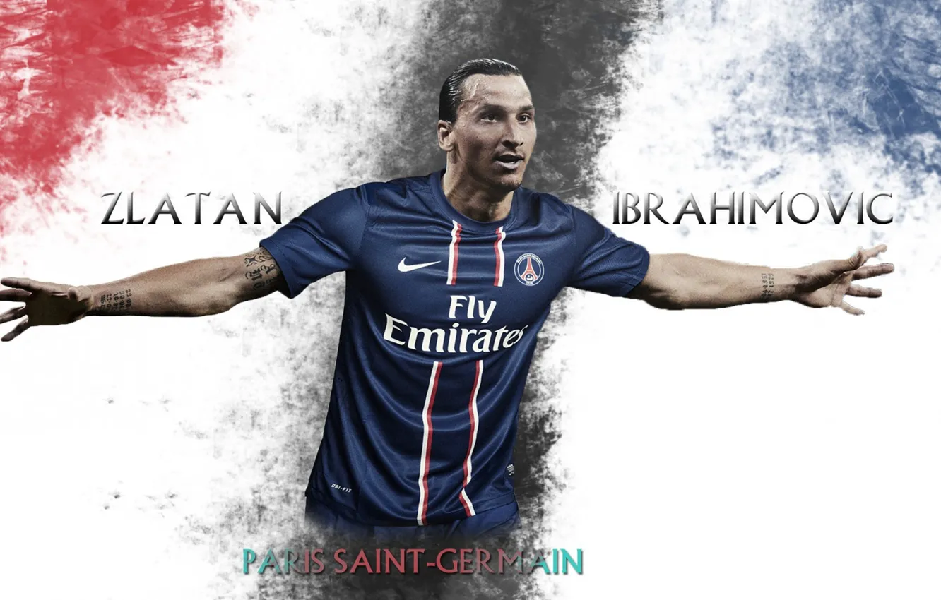 Photo wallpaper Sport, wallpaper, Zlatan Ibrahimovic, Paris Saint-Germain, player, football