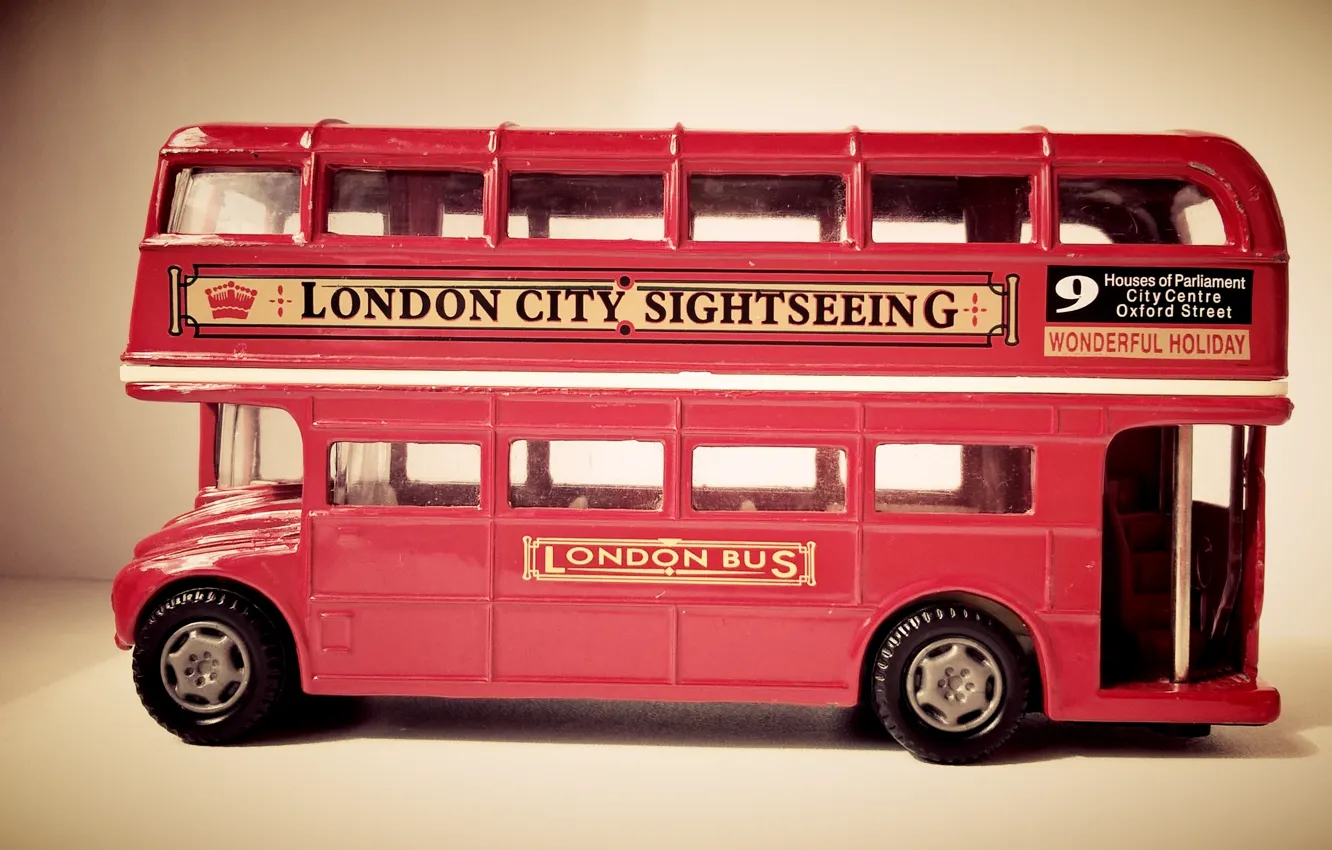 Photo wallpaper red, toy, England, London, bus, bus, small, london bus