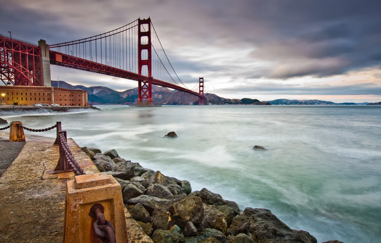Photo wallpaper San Francisco, Golden Gate Bridge, promenade, San Francisco, the Golden Gate bridge, the Golden Gate …