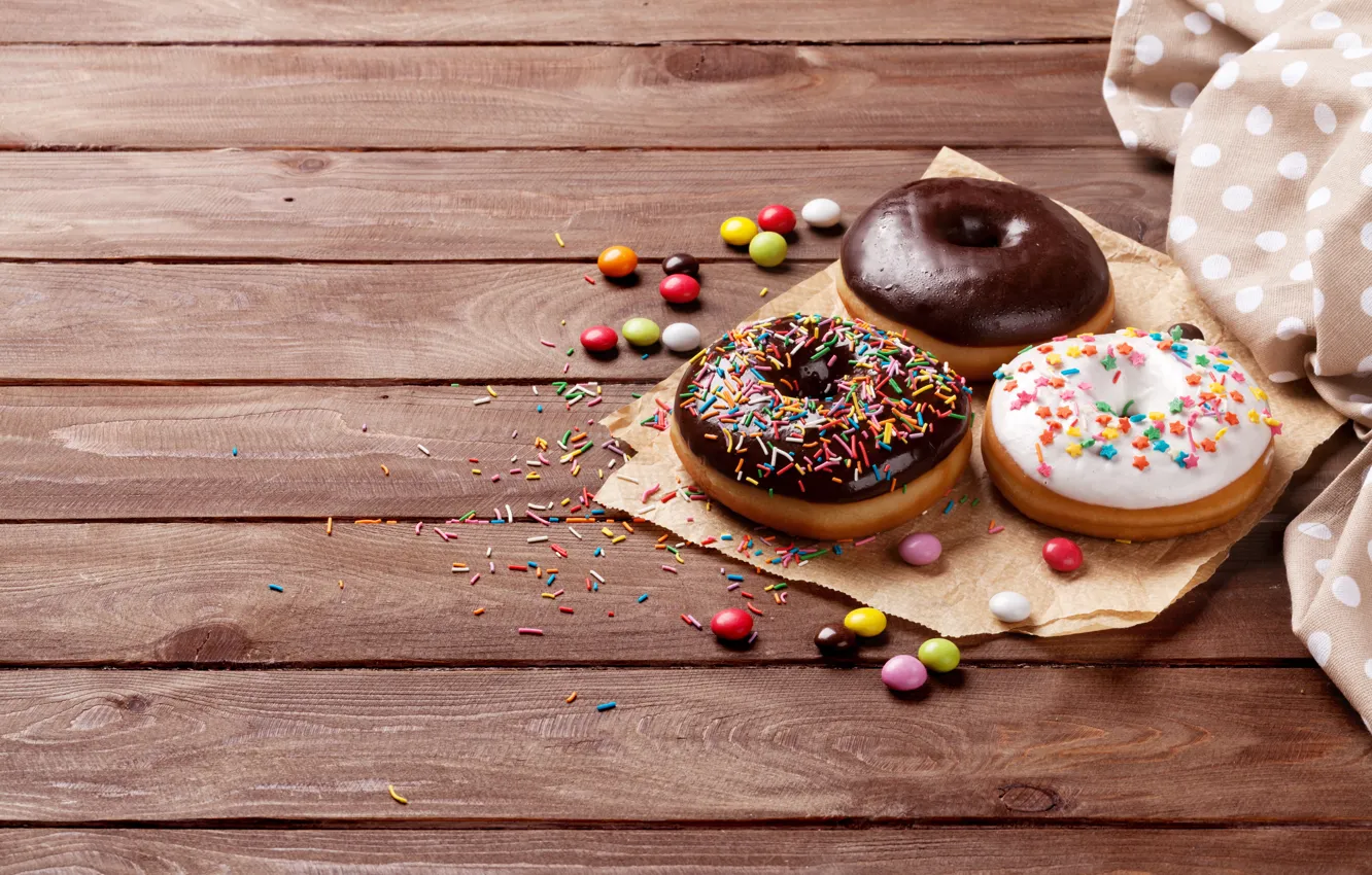 Photo wallpaper donuts, glaze, donuts, chocalate
