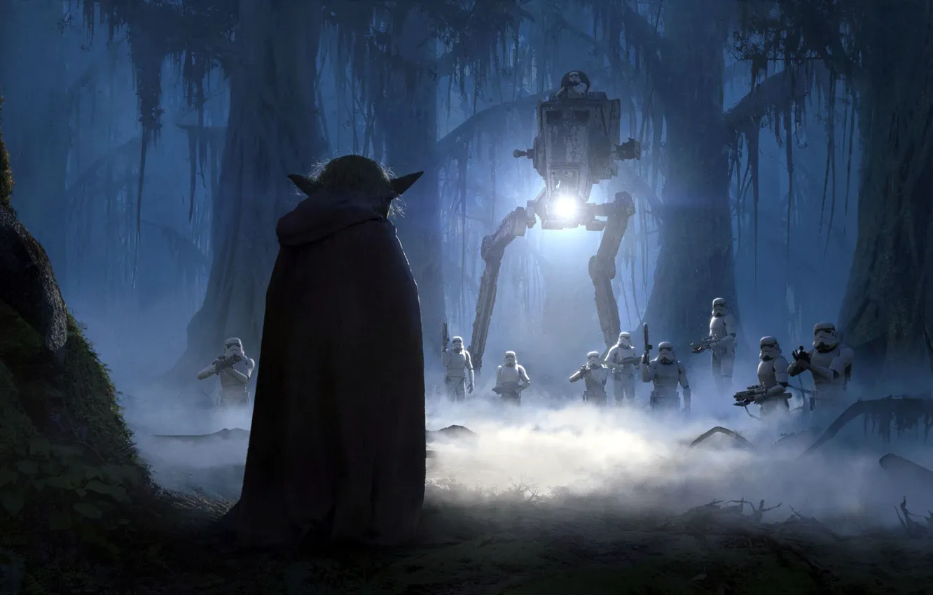 Photo wallpaper Star Wars, star wars, master Yoda, The Moment, Oleg Zherebin