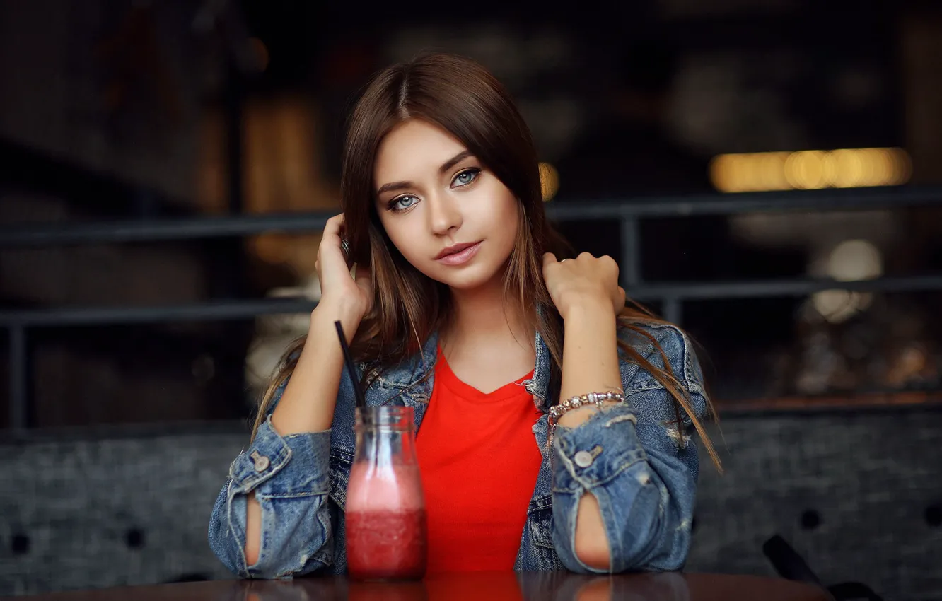 Photo wallpaper look, girl, Dmitry Arhar, Pauline Kostiuk