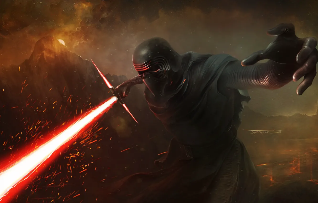 Photo wallpaper sword, Star Wars, fantasy, Star wars, art, lightsaber, Sith, lightsaber