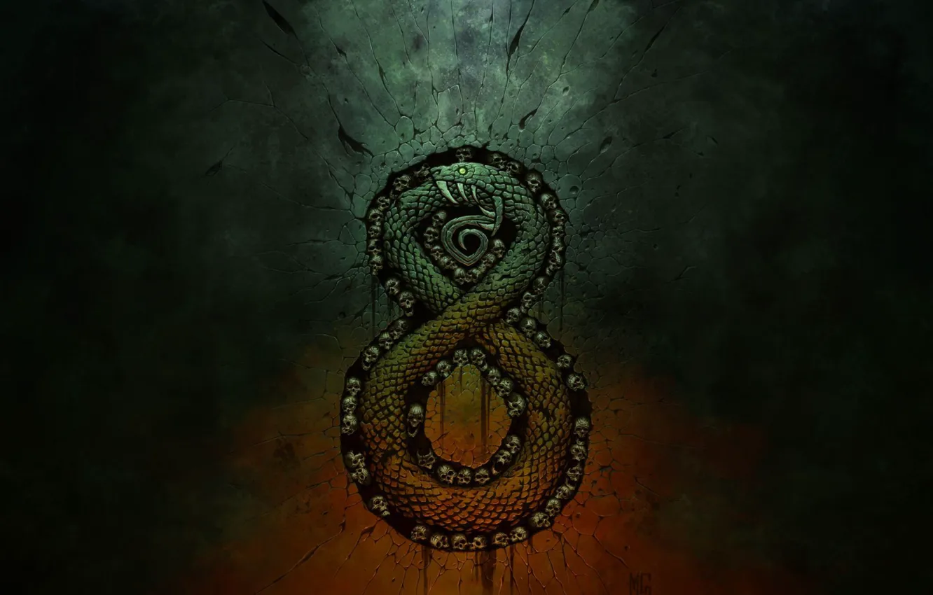 Photo wallpaper sake, fantasy, snake, Warchief gaming, Auroboros: Coils of the Serpent