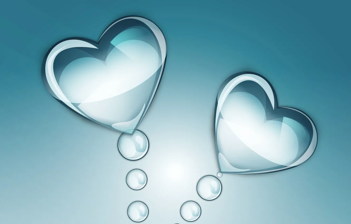Photo wallpaper abstraction, droplets, background, hearts