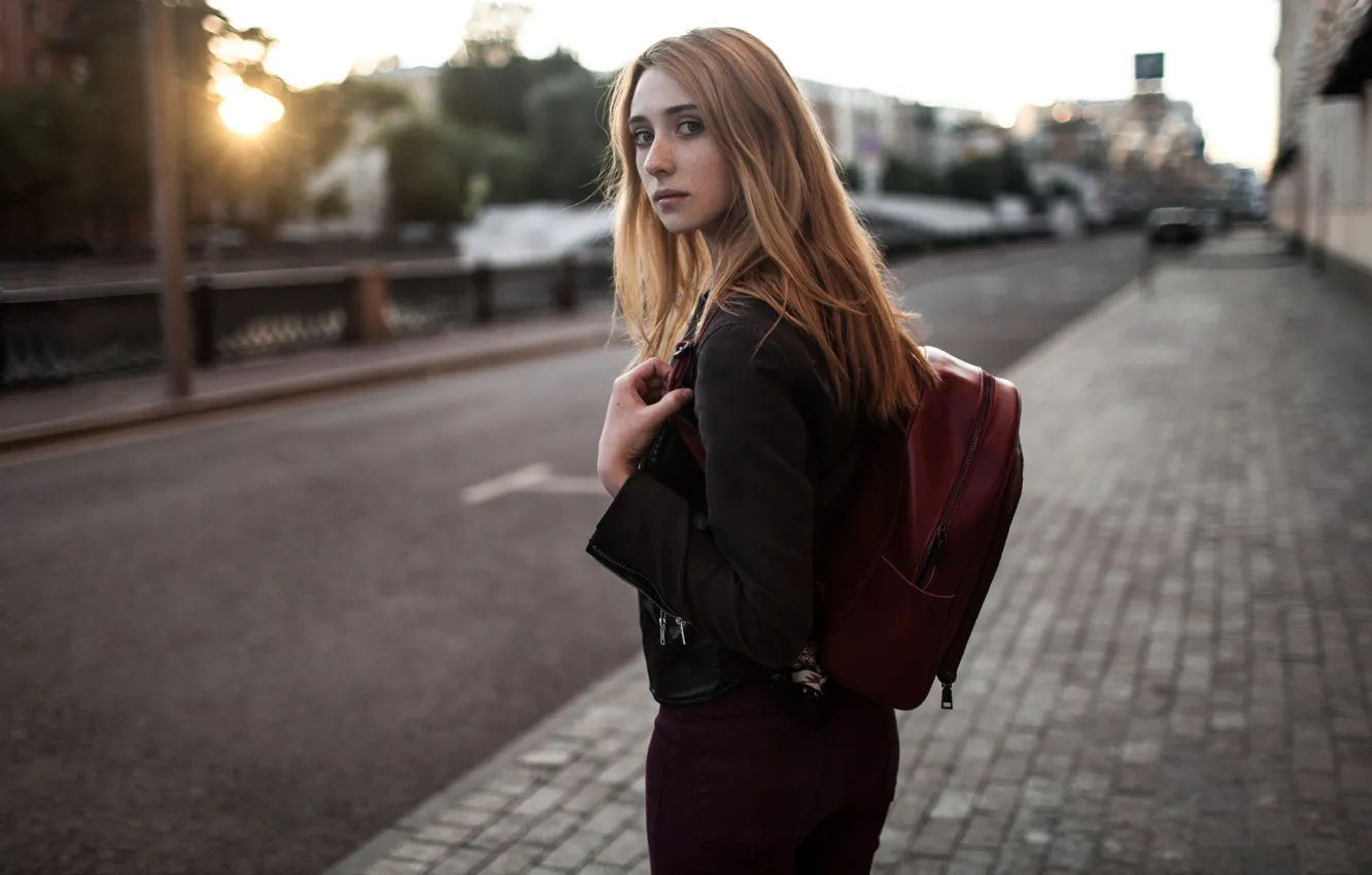 Photo wallpaper girl, freckles, cutie, Andrey Frolov