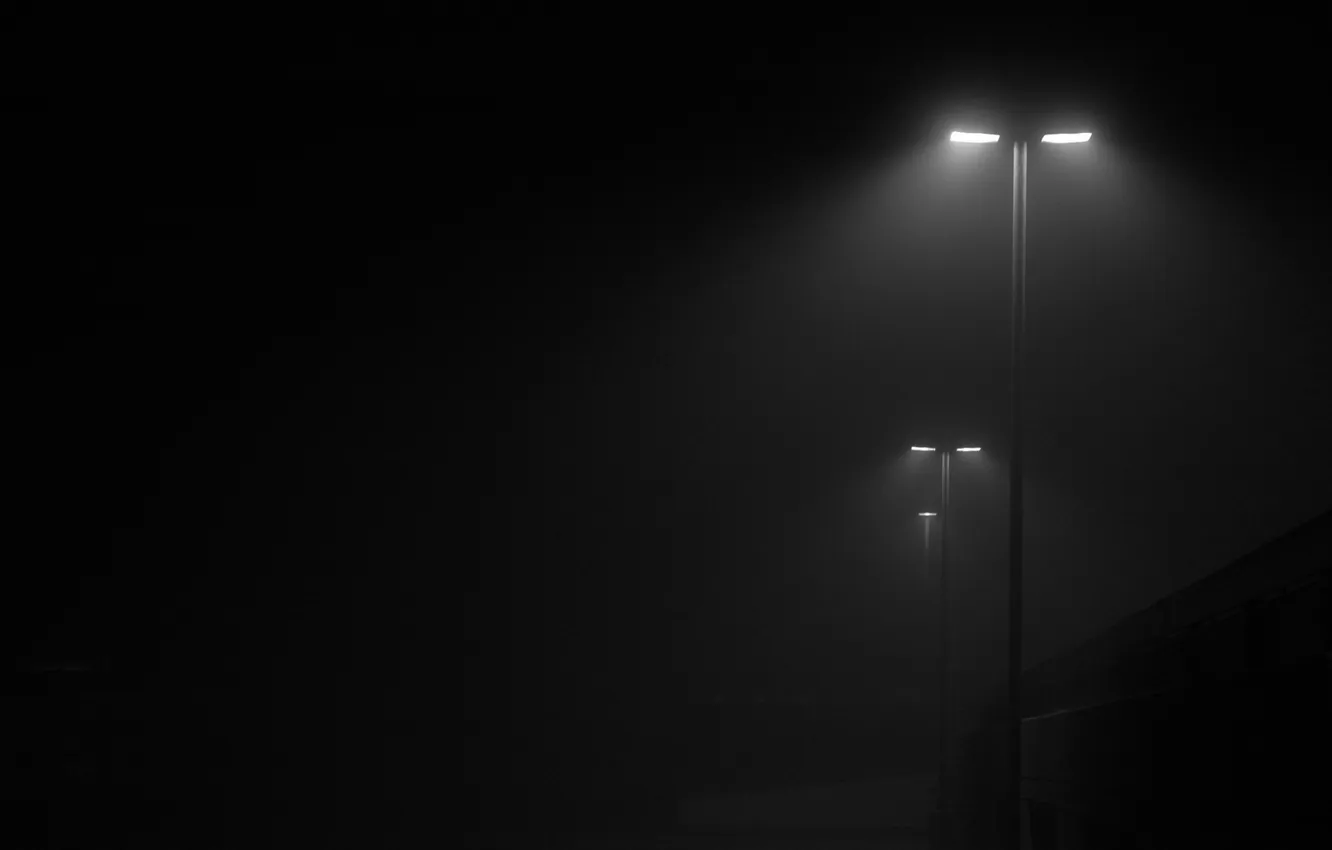 Photo wallpaper night, the city, lights, blac