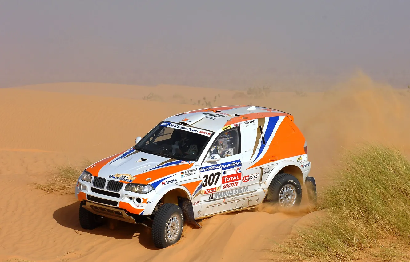 Photo wallpaper Sand, BMW, Desert, Machine, Race, 307, Rally, Dakar