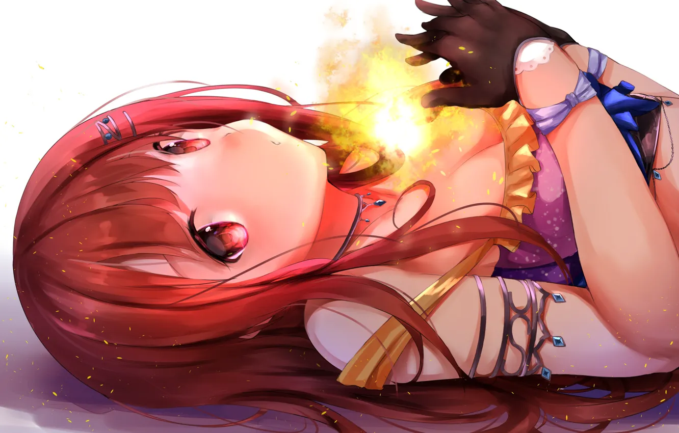 Photo wallpaper girl, lights, necklace, IdolM@ster