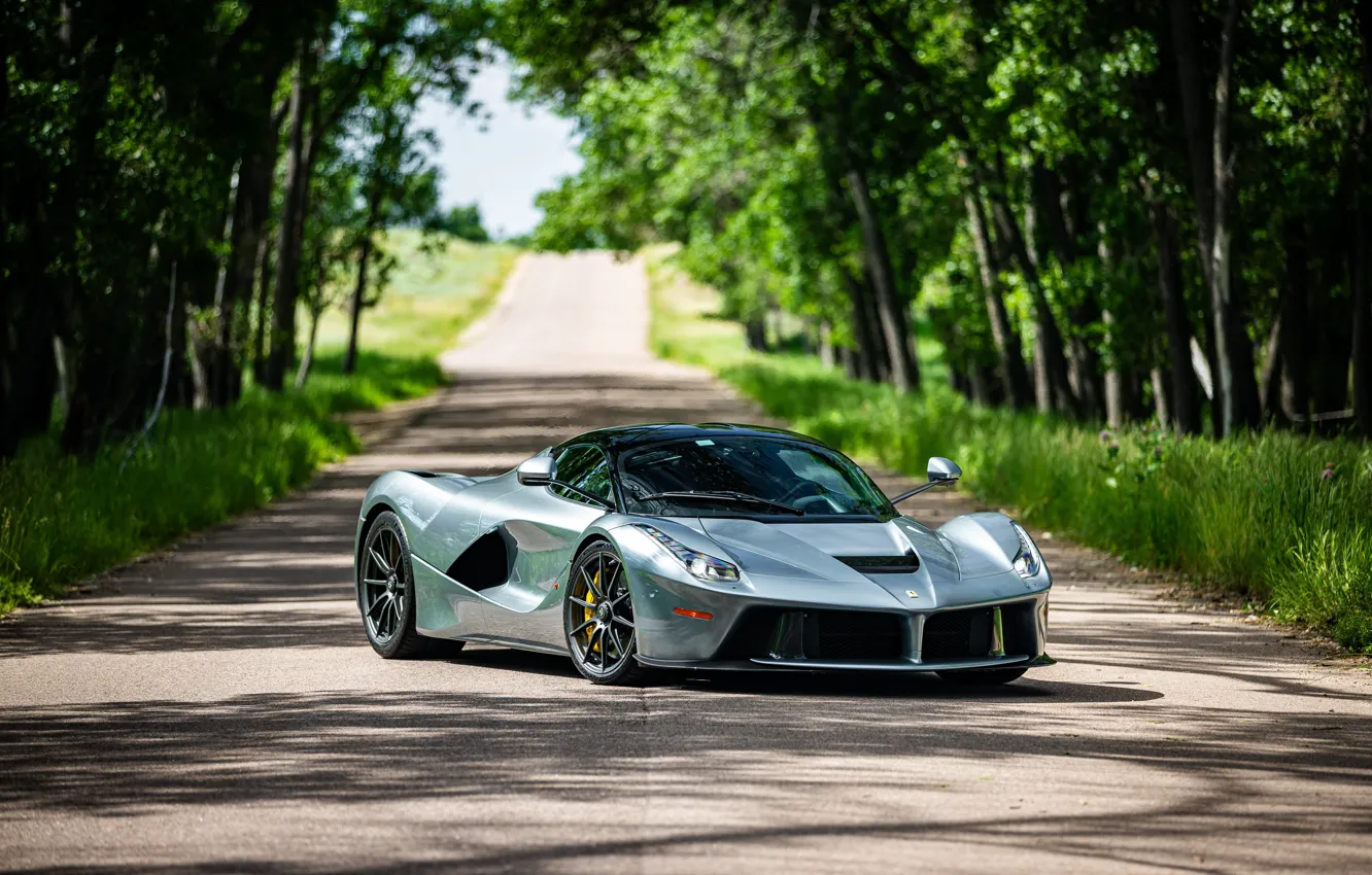 Photo wallpaper Shadow, Silver, LaFerrari