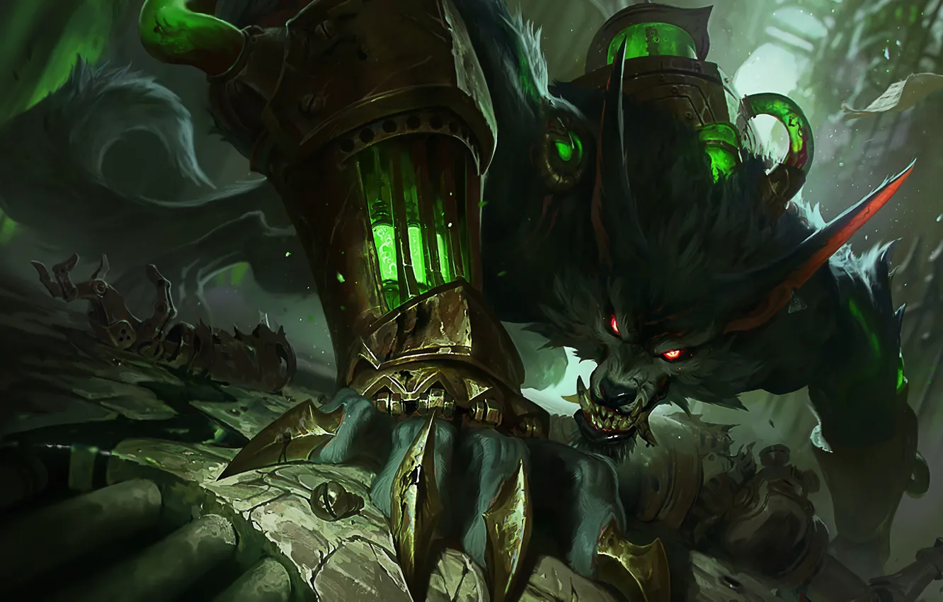 Photo wallpaper The game, Look, Teeth, Evil, Fangs, Claws, Game, League of legends