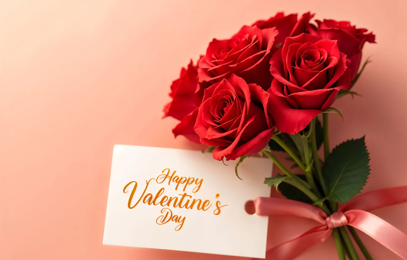 Photo wallpaper love, flowers, romance, roses, bouquet, love, Valentine's day, flowers